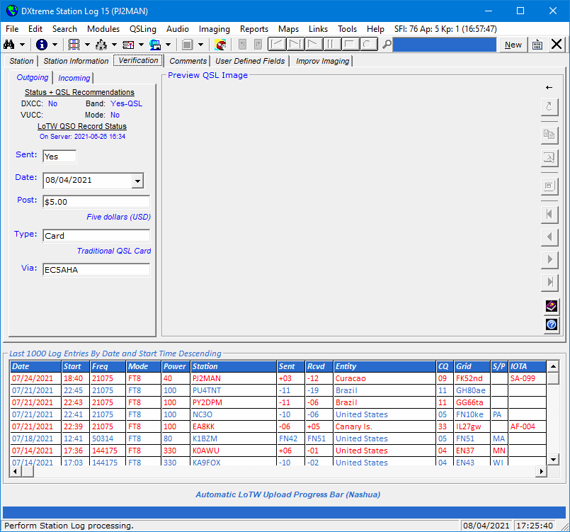 Creating a QSL Label.